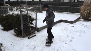 Backyard snowskating