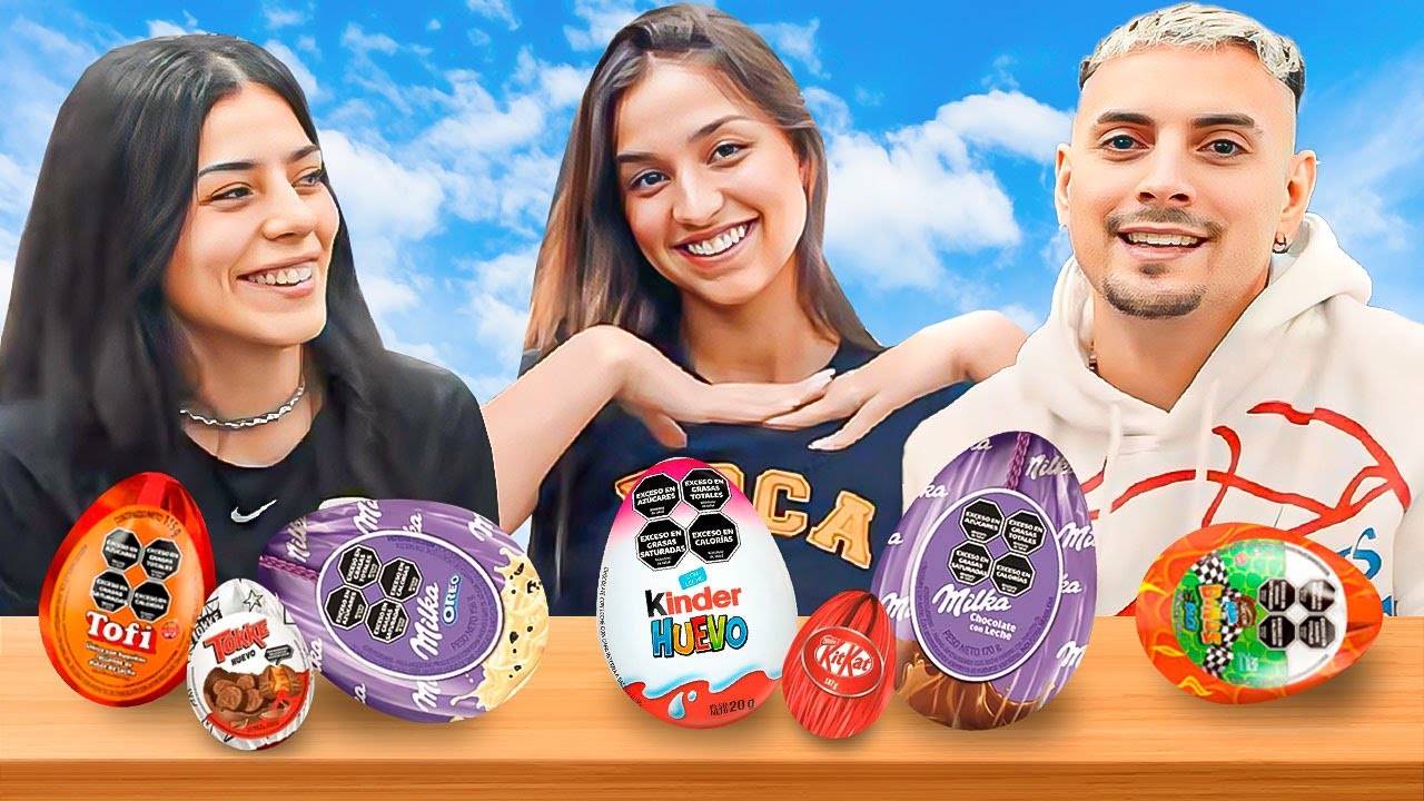 PROBANDO 17 HUEVOS DE PASCUA ft Mikalafuente, Milica y ZZK