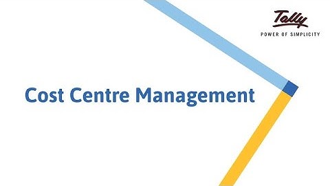 Cost Centre Management | TallyPrime Walkthrough