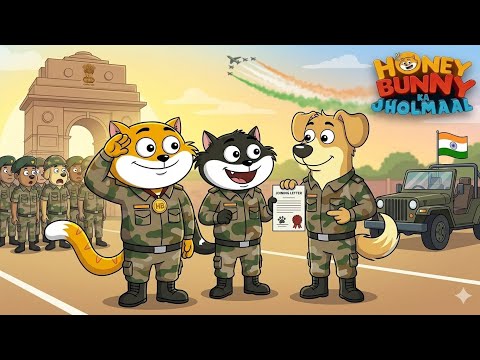 Hunny Bunny पहुंचे Army के परेड में | Hunny Bunny Jholmaal Cartoon For Kids | Moral Stories In Hindi