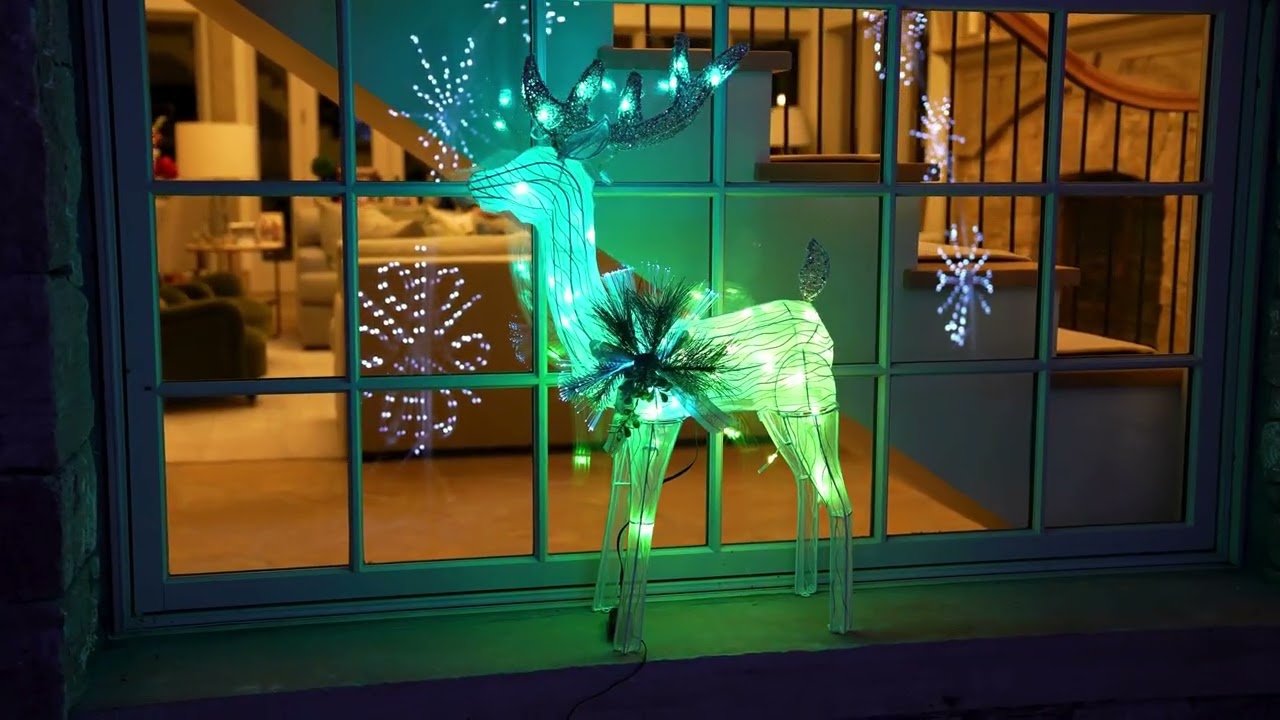 3 ft Outdoor Animated Fiber-Optic Reindeer with LED Lights | Mr