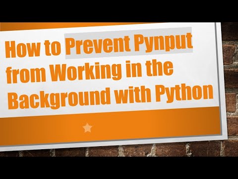 How to Prevent Pynput from Working in the Background with Python