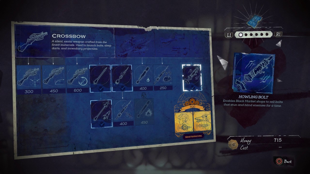 Dishonored 2 - Dust District: Bonecharm Slots +3, Bolts & Bullets Purchased at Black Market Store
