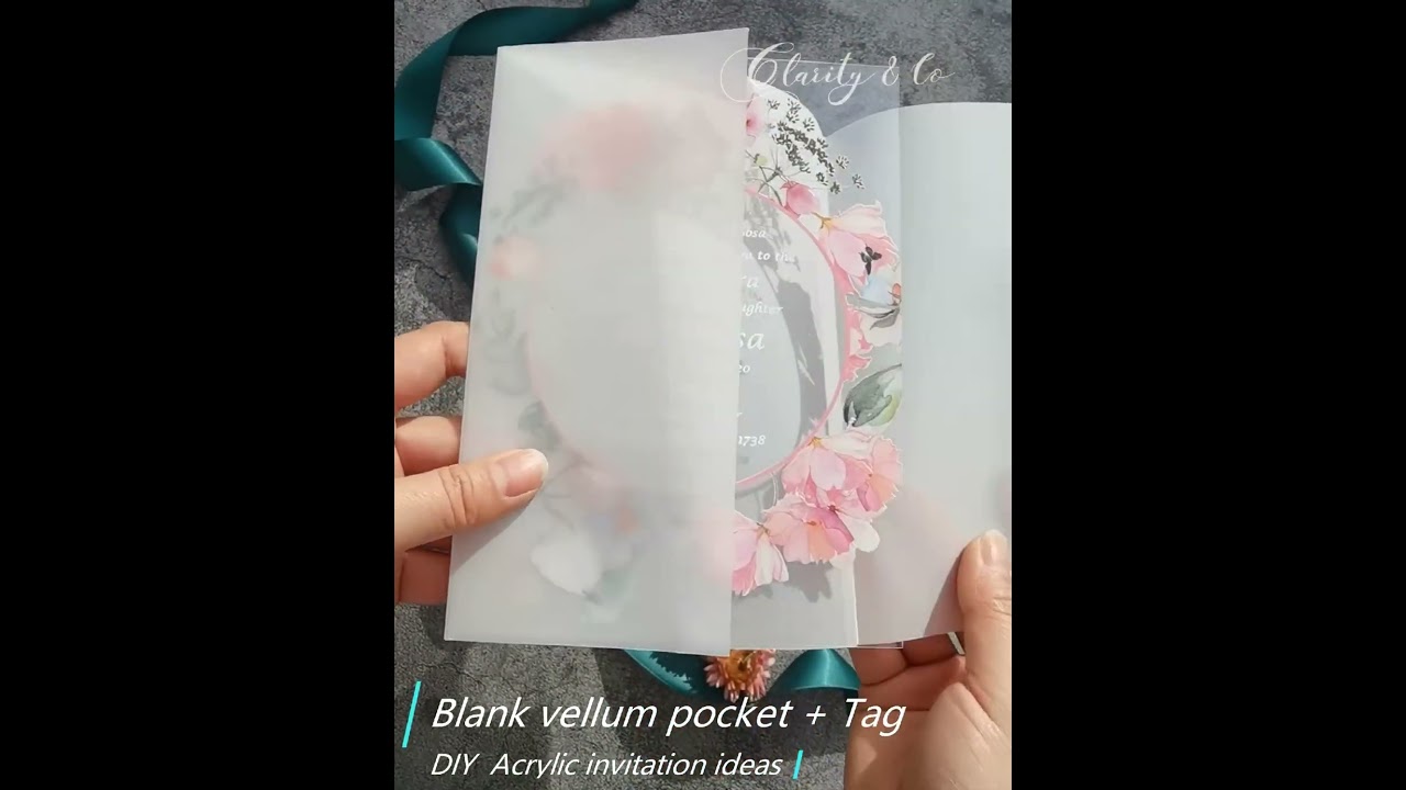 A unique transparent wedding invitations card ♦️😊🙂😛😉😃... 