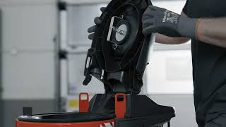 How to clean pre-filter (with water) – Husqvarna DE-Dust Extractors