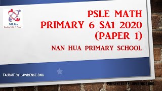 PSLE Math School Exam Papers (Nan Hua Primary School SA1 2020 Primary 6 Paper 1)