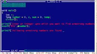 C program to generate and print armstrong numbers