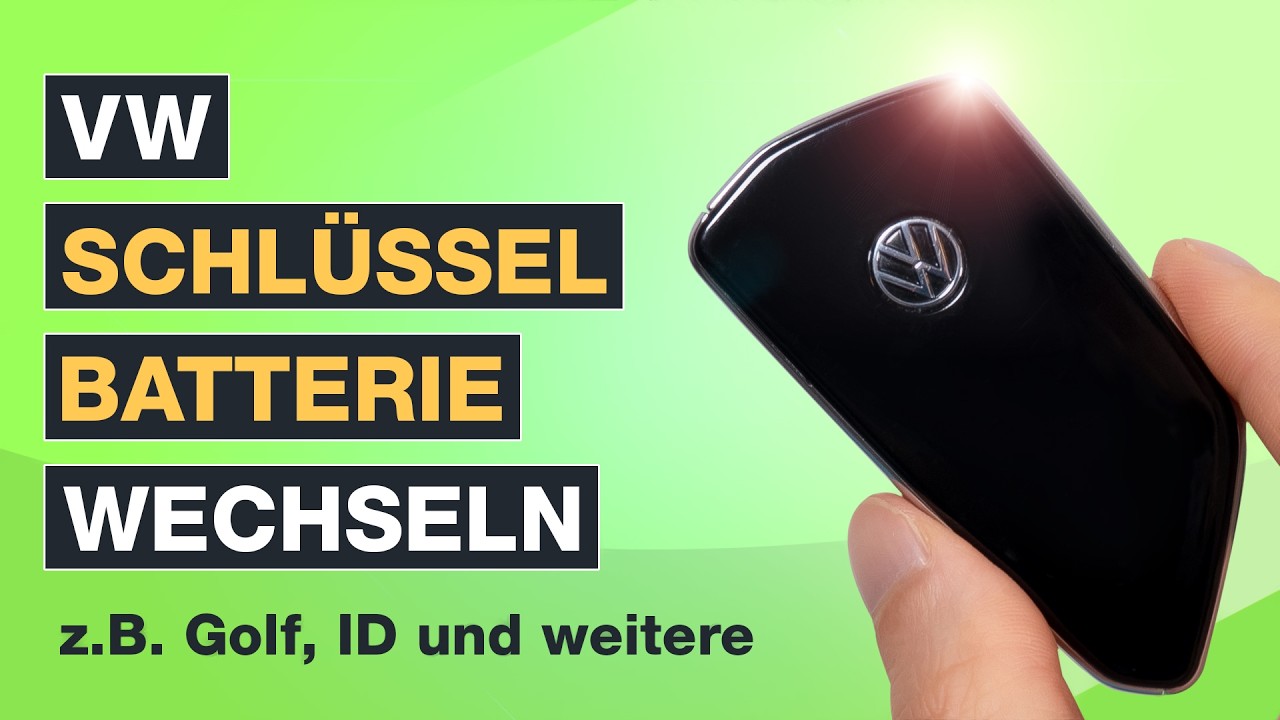 Golf 5 Schlüssel Batterie Wechseln Anlernen