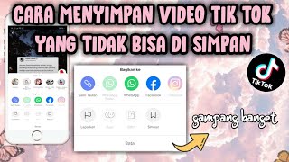 CARA MENYIMPAN VIDEO TIK TOK YANG TIDAK BISA DI SIMPAN tanpa aplikasi 🤗