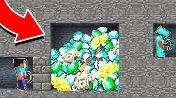 Minecraft - NOOB vs PRO : WHAT NOOB AND PRO FOUND IN SECRET MINE?! Challenge 100% trolling