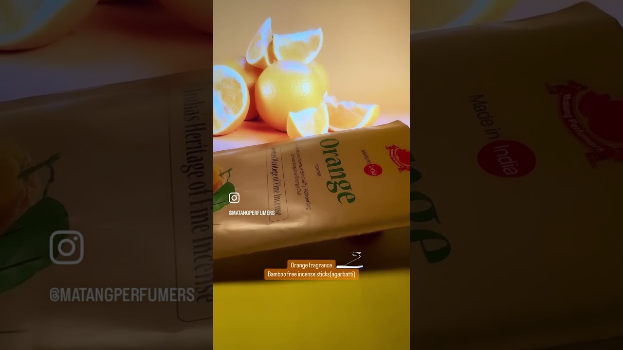 Orange fragrance incense stick made in vrindavan 