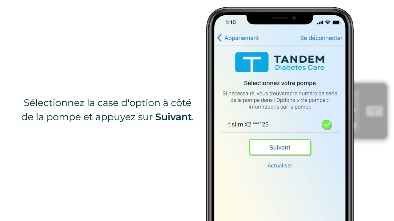Comment apparier l’application mobile Tandem t:slim avec votre pompe t:slim X2