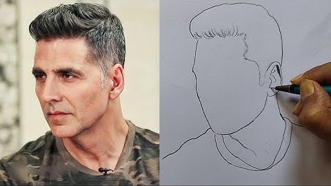 How to Draw Akshay Kumar / Bollywood Actor Akshay Kumar Easy Drawing