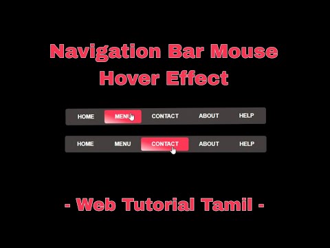 Navigation bar Mouse Hover effect html and CSS Web Tutorial Tamil #html #css #webdevelopment #shorts