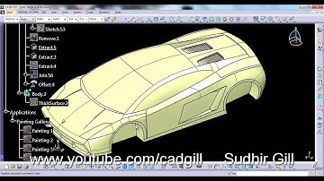 Video Tutorial on Modeling Lamborghini Gallardo in CATIA Part 51