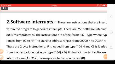 Hardware interrupt and software interrupt