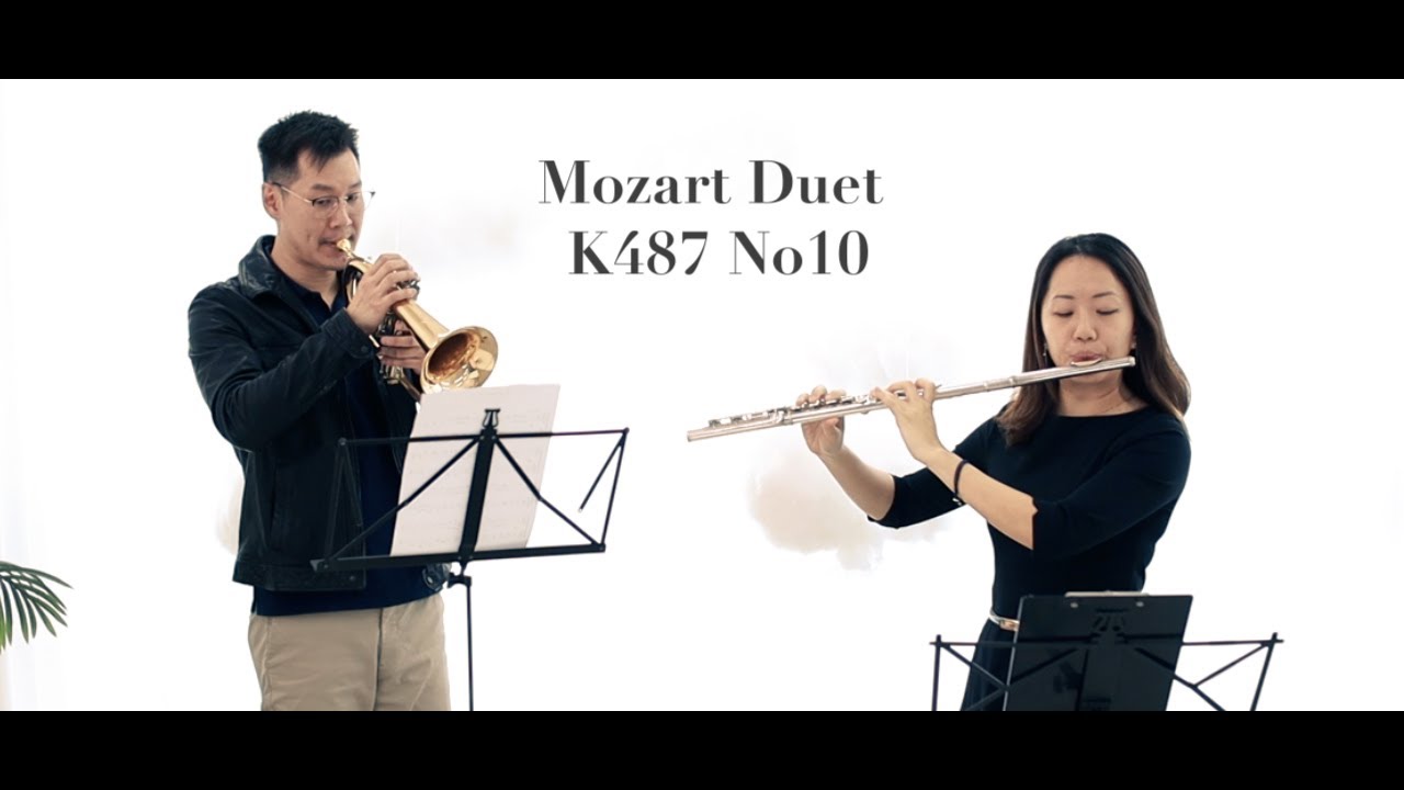 Flute & Flugelhorn Duet Mozart Duet K.487 No.10 YouTube