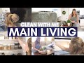 NEW!! RELAXING MAIN LIVING CLEAN WITH ME | 2021Cleaning Motivation | Therapeutic Cleaning