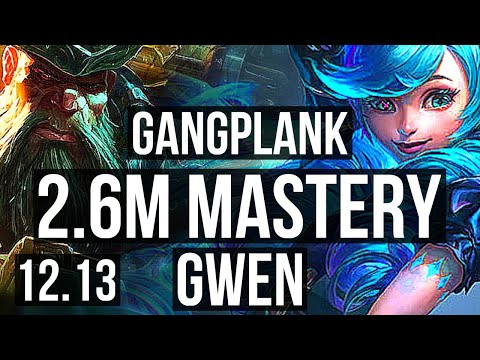 GP vs GWEN (TOP) | 2.6M mastery, 3/0/3, 700+ games | EUW Diamond | 12.13