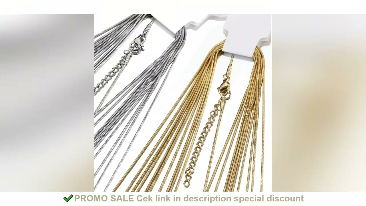 10pcs 5pcs Stainless Steel Snake Chain Necklace Chains for DIY Jewelry Making Findings Pendants Chai