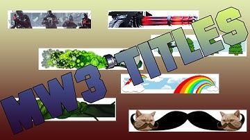 Mw3 How To Get Each Title
