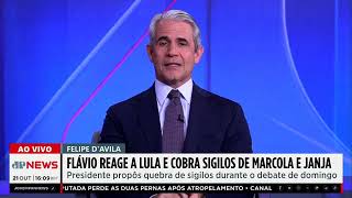 Flávio Bolsonaro cobra sigilos de Marcola e Janja