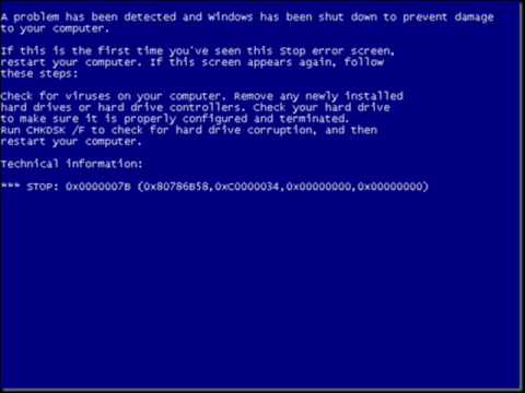 BSOD Blue Screen of Death