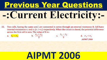 Two cells, having the same e.m.f. are connected in series through an external resistance R. Cell hav