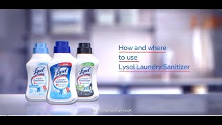 How and Where to Use Lysol Laundry Sanitizer