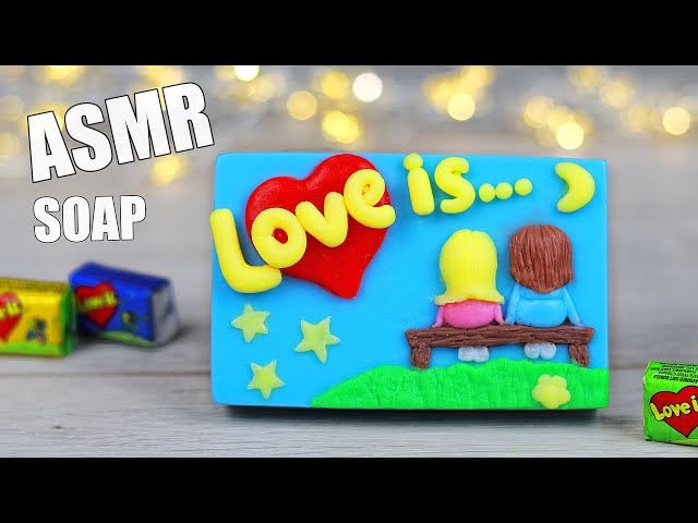 ASMR Soap Making Bubble Gum Love Is... Tutorial Whisper | ASMR Soap Making Whisper Triggers