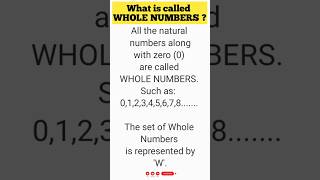 Whole Numbers || Definition of Whole Numbers || Basic concept
