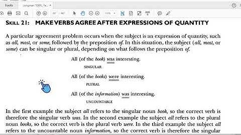 TOEFL Structure Skill 21 Make Verbs Agree After Expressions of Quantity
