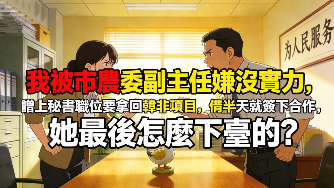 法则8  我被市農委副主任嫌沒實力，賭上秘書職位要拿回韓非項目，僅半天就簽下合作，她最後怎麼下臺的？