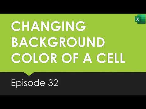 32 Changing Background Color Of A Cell