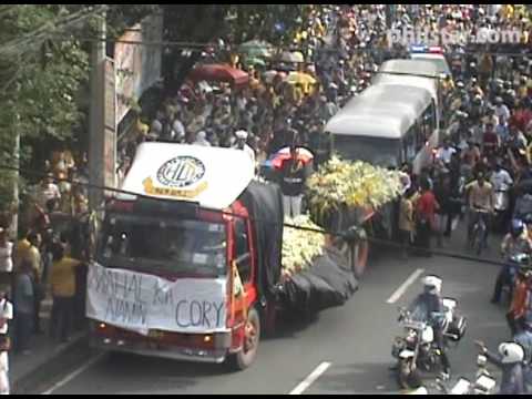 Philstar.com video: Cory's convoy arrives in Intra...