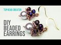 DIY Pearl Earrings, Jewelry Tutorial, How to make beaded earrings