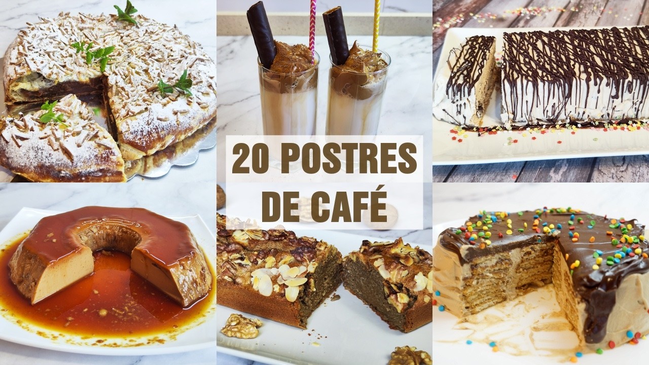 20 POSTRES con CAFÉ | Fáciles y deliciosos