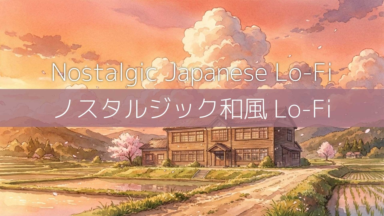 【作業用BGM】Sunset Memories - 哀愁の和風Lo-Fi - レコードノイズ・三味線 / Nostalgic Chill Beats