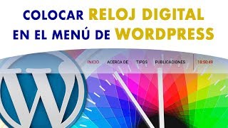 Añadir un reloj digital al menú de WordPress screenshot 5