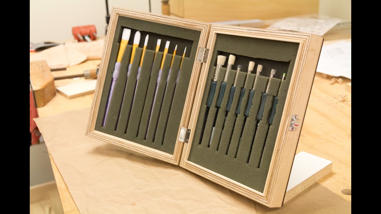 Building a custom fitted brush storage box YouTube