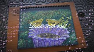 grab a matcha & try oil pastels with me for the first time! ⋆˚꩜｡⋆˚ | cozy drawing day screenshot 4
