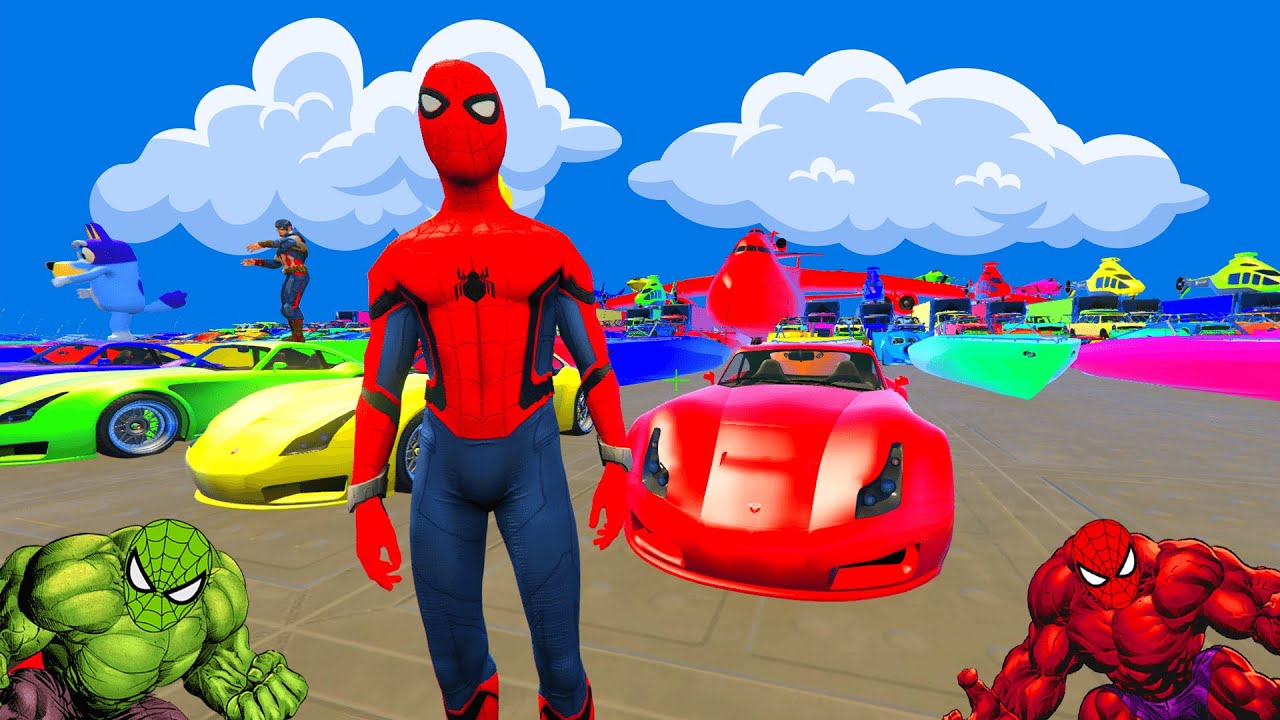 الرجل العنكبوت انقاذ باتمان Spider-Man Rescue batman vs iron man vs venom funny GTA 5 superhero 041