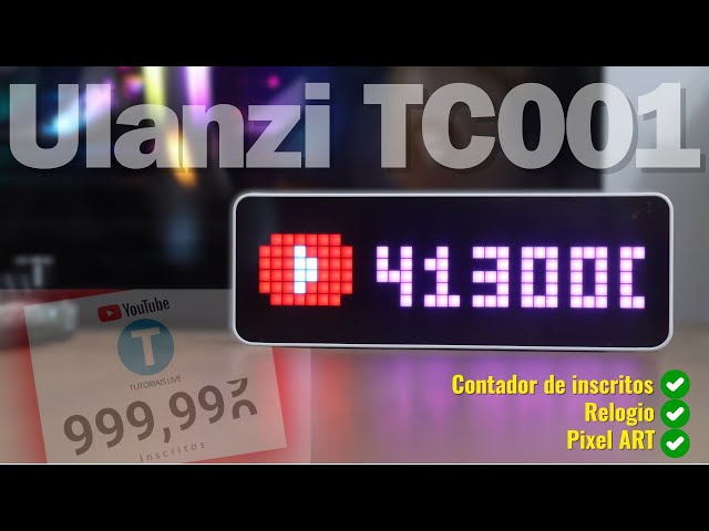 ULANZI TC001 - PIXEL ART SUBSCRIBER COUNTER CLOCK HOW TO SET UP