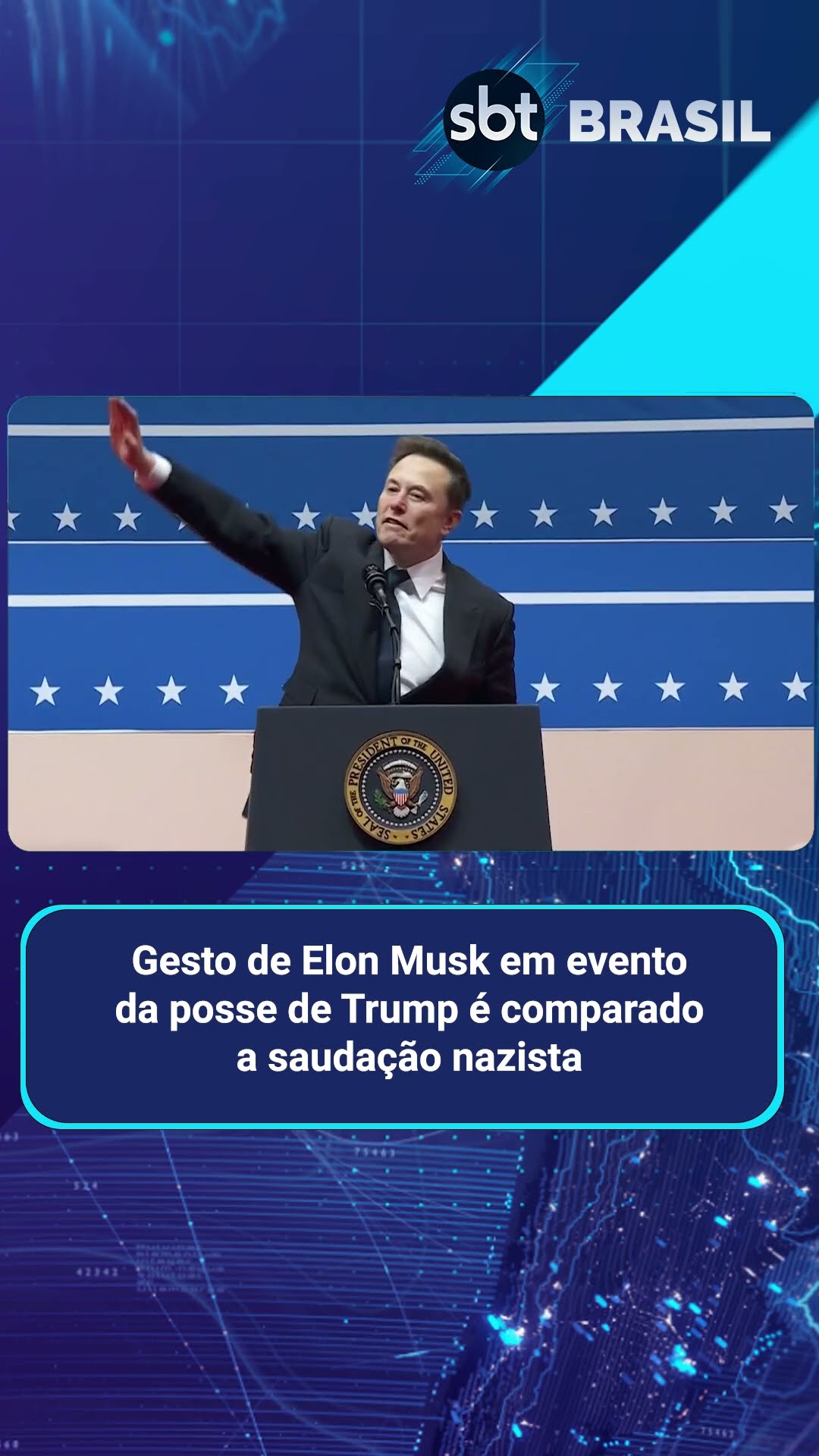 Gesto de Musk em evento da posse de Trump é comparado a saudação nazista | SBT Brasil (20/01/25)