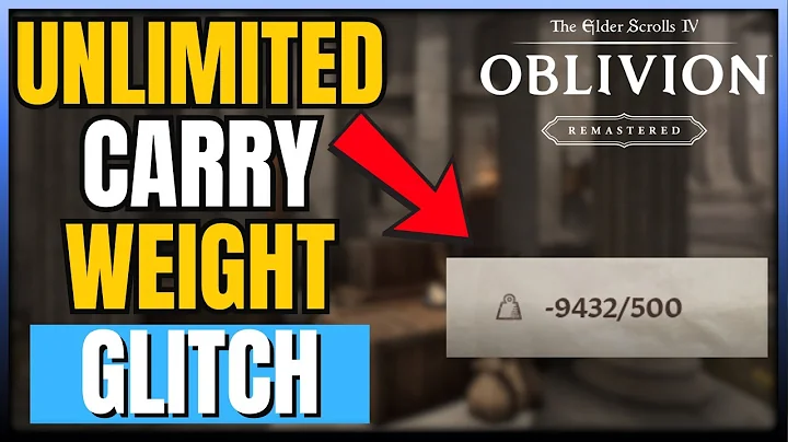 Oblivion Remastered - How To Increase Carry Weight | Unlimited Encumbrance & Infinite Carry Glitch