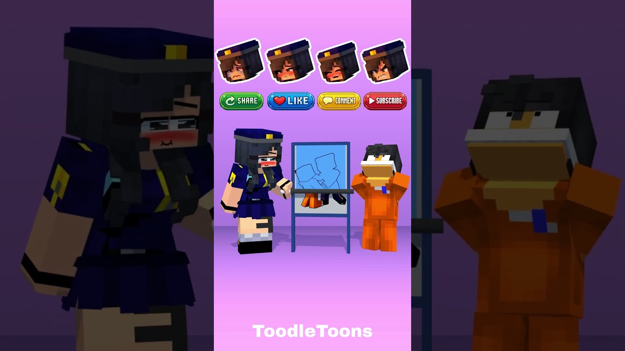 Police Aphmau CAUGHT Aaron! 🚨😱 What Is Her REAL Reaction?! #shorts