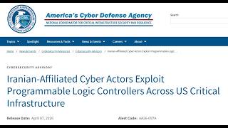 US Cyber and Infrastructure, Issues Major Iranian Domestic Threat to Power Grid/Public Water systems