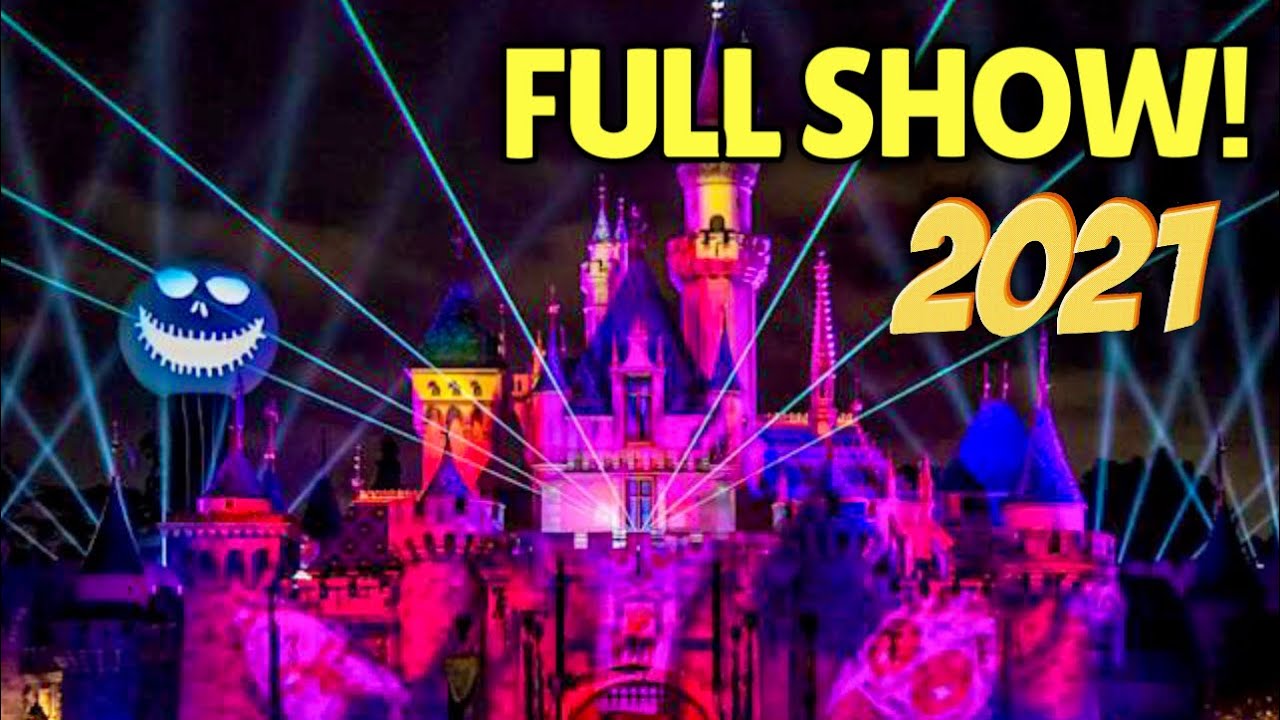 2021 FULL Halloween Screams Firework Show Disneyland