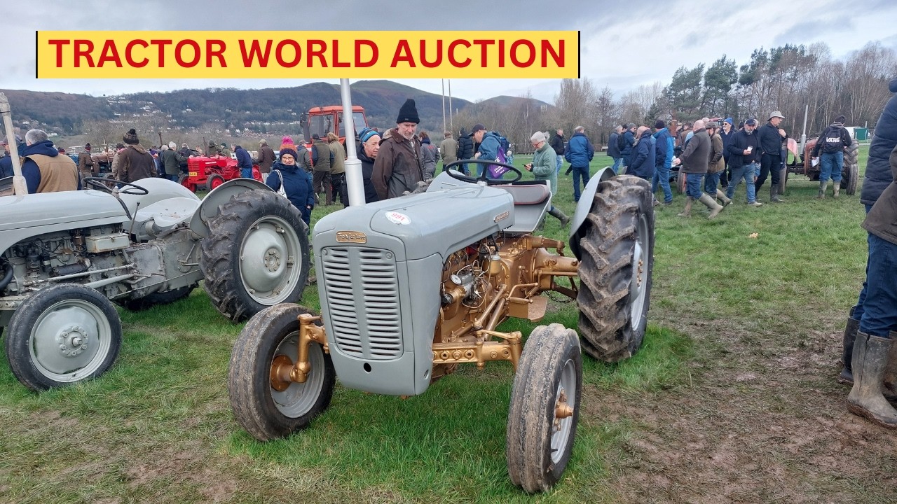 TRACTOR AUCTION AT THE TRACTOR WORLD SHOW. (Auctioneer H.J. PUGH.)