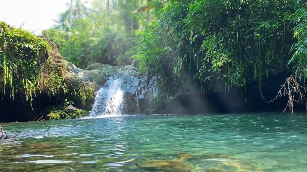 Peaceful Letting Go Sleep Music under Night Waterfall for Deep Calm 🤍🌊🌙